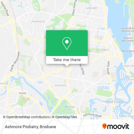 Ashmore Podiatry map