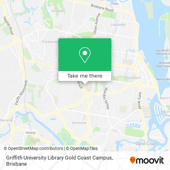 Griffith University Library Gold Coast Campus map