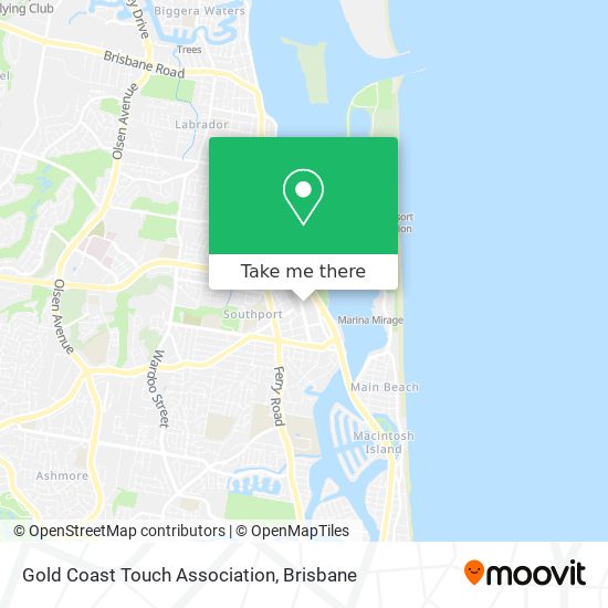 Gold Coast Touch Association map
