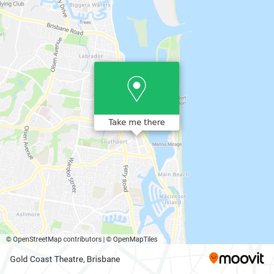 Gold Coast Theatre map