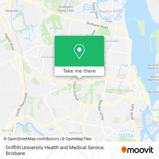 Griffith University Health and Medical Service map