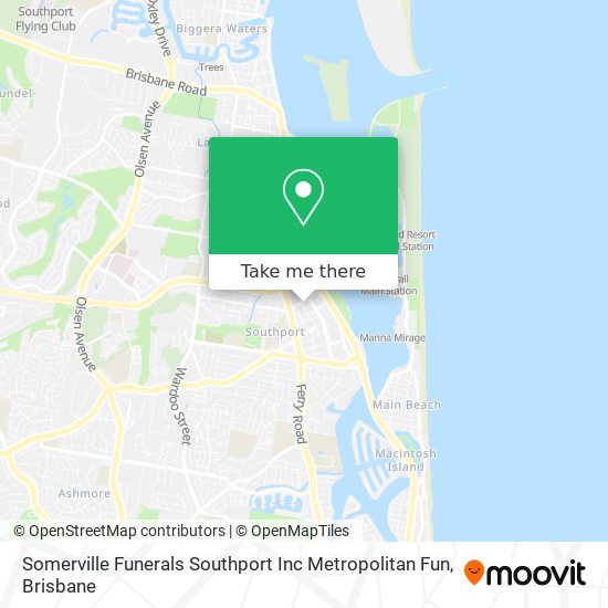 Somerville Funerals Southport Inc Metropolitan Fun map