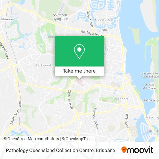 Pathology Queensland Collection Centre map