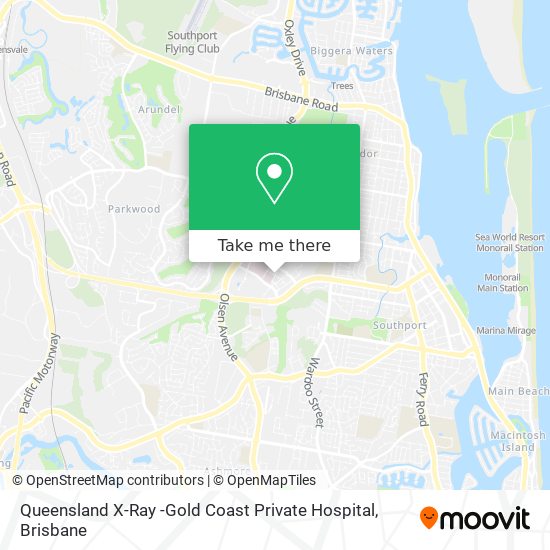 Queensland X-Ray -Gold Coast Private Hospital map