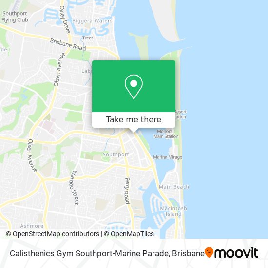 Calisthenics Gym Southport-Marine Parade map