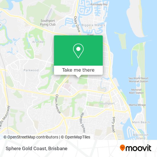 Sphere Gold Coast map