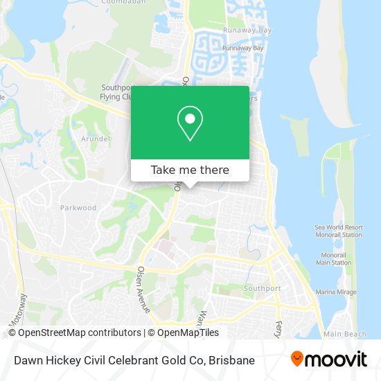 Dawn Hickey Civil Celebrant Gold Co map