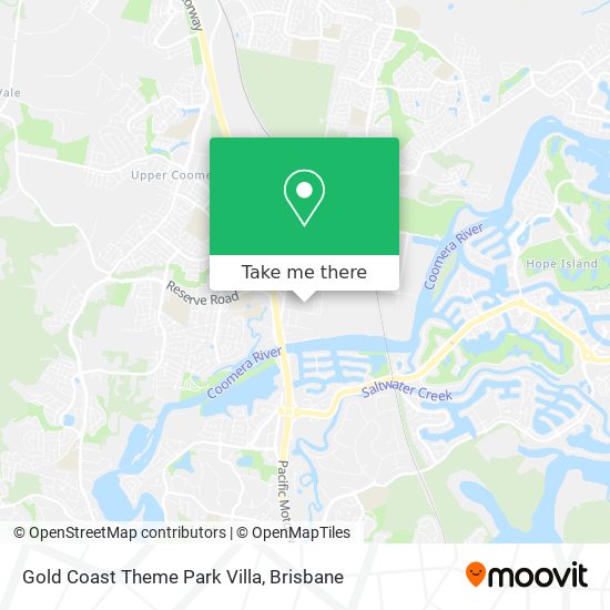 Gold Coast Theme Park Villa map