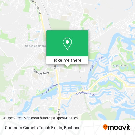 Coomera Comets Touch Fields map