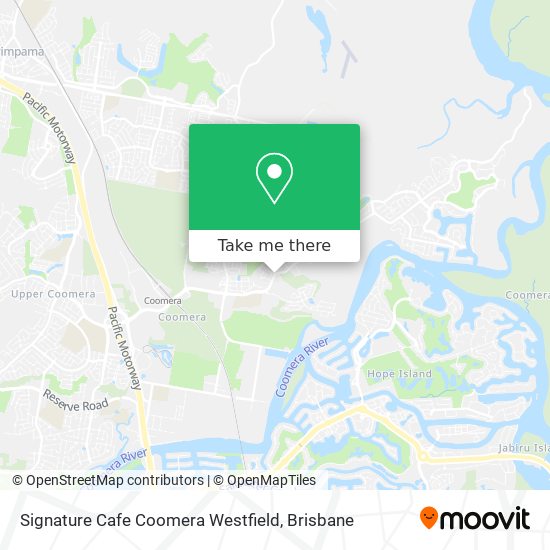 Signature Cafe Coomera Westfield map