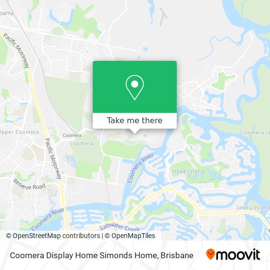 Mapa Coomera Display Home Simonds Home