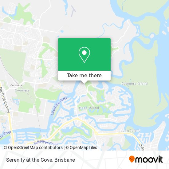 Serenity at the Cove map