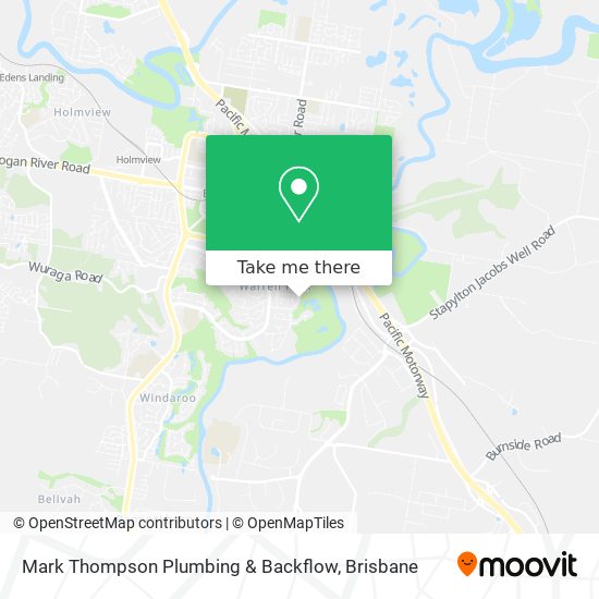Mark Thompson Plumbing & Backflow map