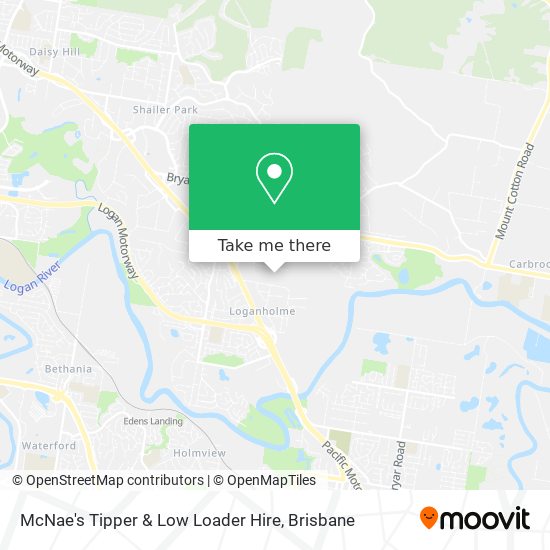 McNae's Tipper & Low Loader Hire map