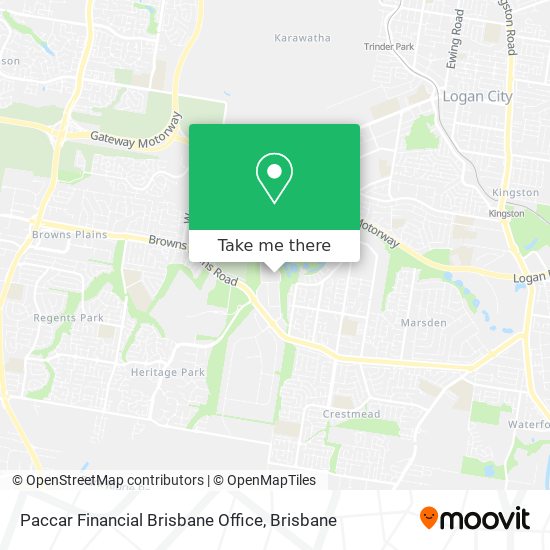 Paccar Financial Brisbane Office map