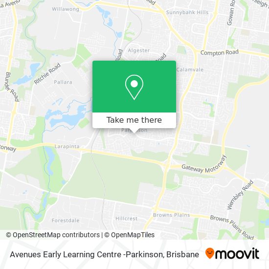 Avenues Early Learning Centre -Parkinson map