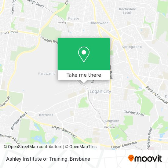 Ashley Institute of Training map