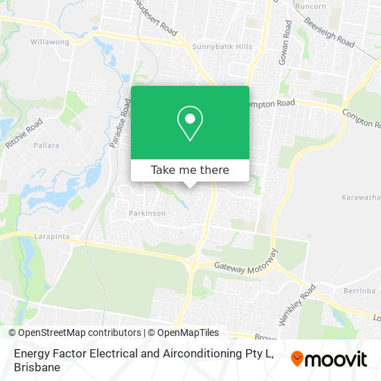 Energy Factor Electrical and Airconditioning Pty L map