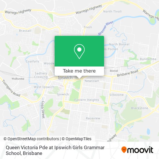 Queen Victoria Pde at Ipswich Girls Grammar School map