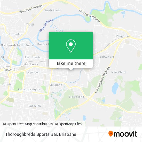 Thoroughbreds Sports Bar map
