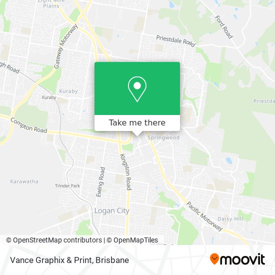 Vance Graphix & Print map