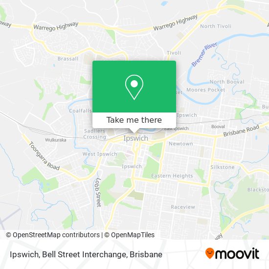 Ipswich, Bell Street Interchange map