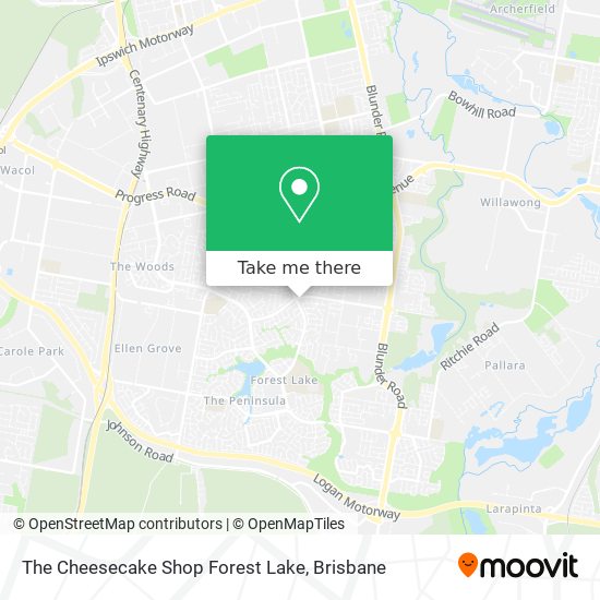 The Cheesecake Shop Forest Lake map