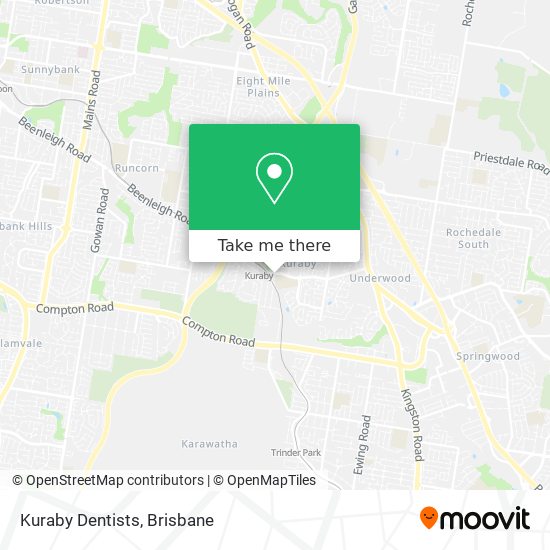 Kuraby Dentists map