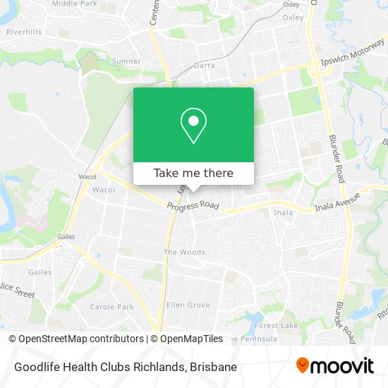 Goodlife Health Clubs Richlands map
