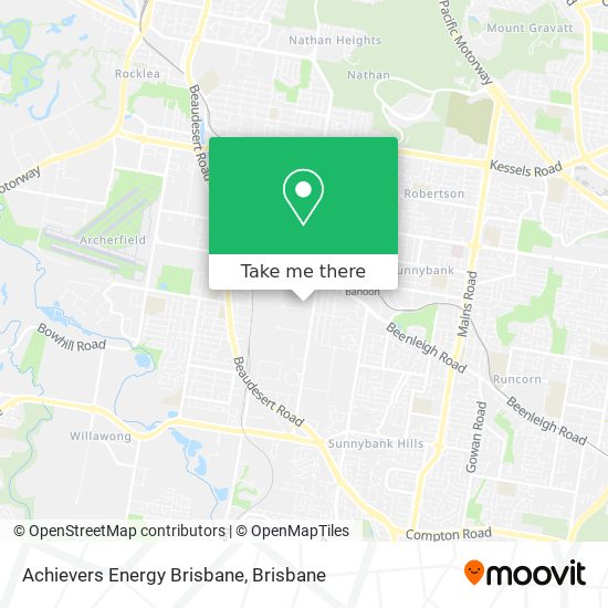 Mapa Achievers Energy Brisbane