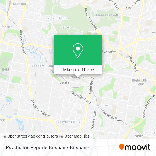 Psychiatric Reports Brisbane map