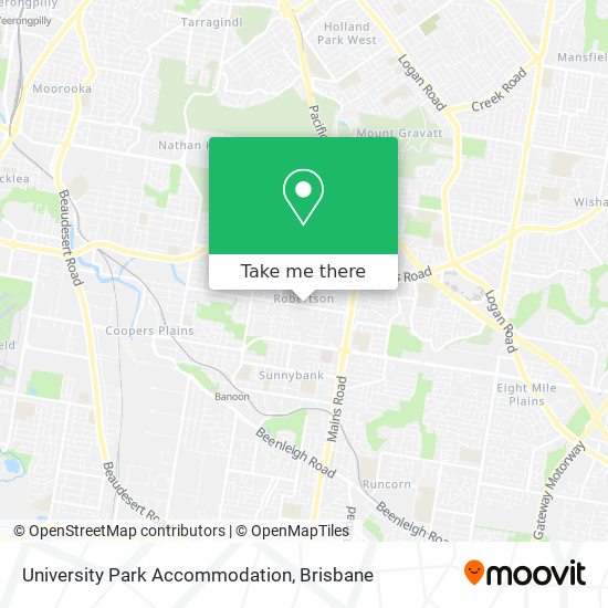 University Park Accommodation map