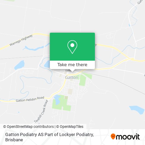 Gatton Podiatry AS Part of Lockyer Podiatry map