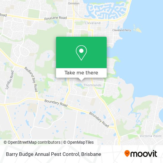 Barry Budge Annual Pest Control map