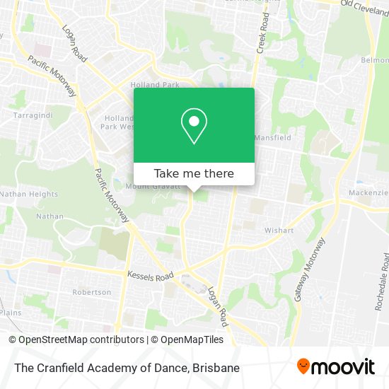 The Cranfield Academy of Dance map