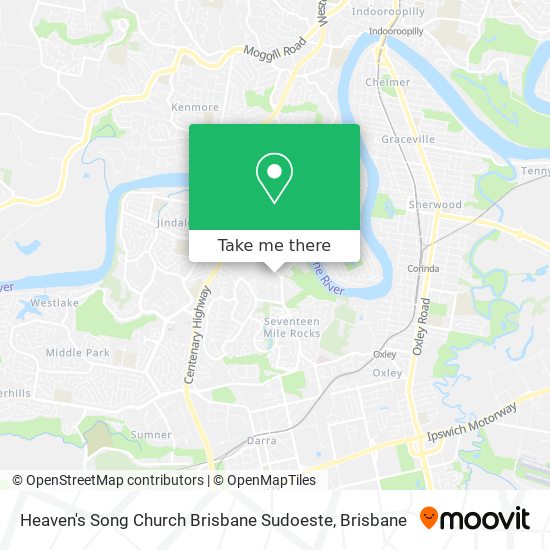 Heaven's Song Church Brisbane Sudoeste map