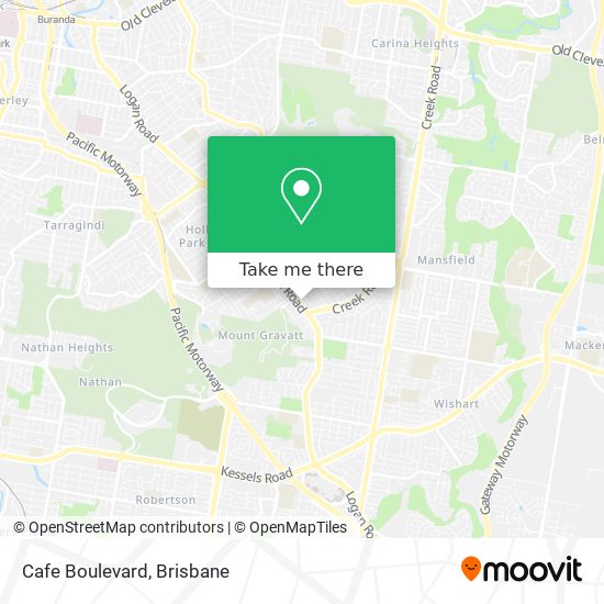 How to get to Cafe Boulevard in Mount Gravatt East by Bus or Ferry?