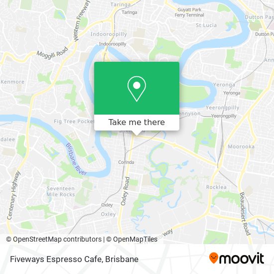 Mapa Fiveways Espresso Cafe