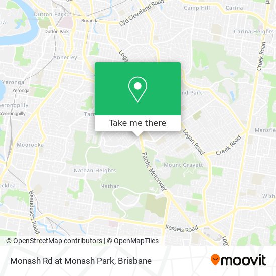 Monash Rd at Monash Park map