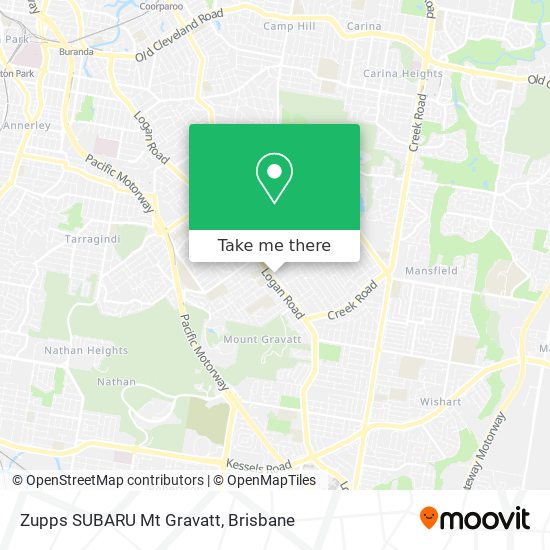 Zupps SUBARU Mt Gravatt map
