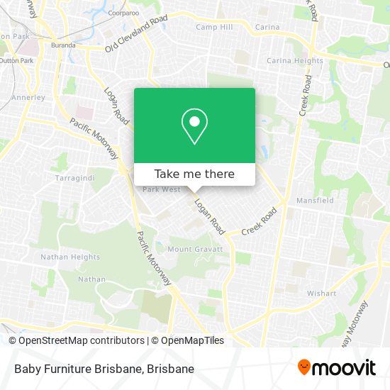 Baby Furniture Brisbane map