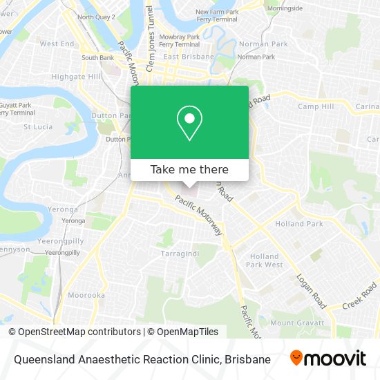 Queensland Anaesthetic Reaction Clinic map
