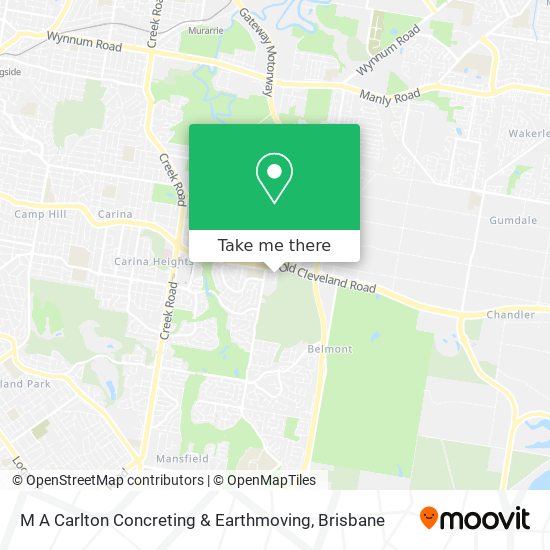 M A Carlton Concreting & Earthmoving map