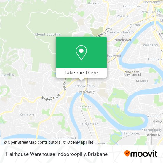 Hairhouse Warehouse Indooroopilly map