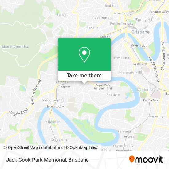 Jack Cook Park Memorial map