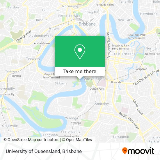 University of Queensland map