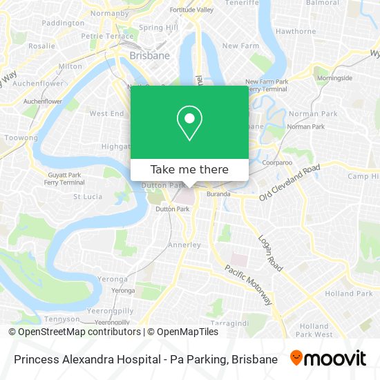 Mapa Princess Alexandra Hospital - Pa Parking