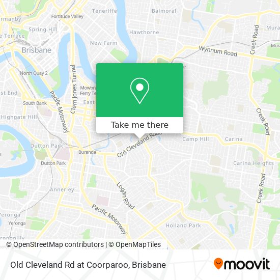 Old Cleveland Rd at Coorparoo map