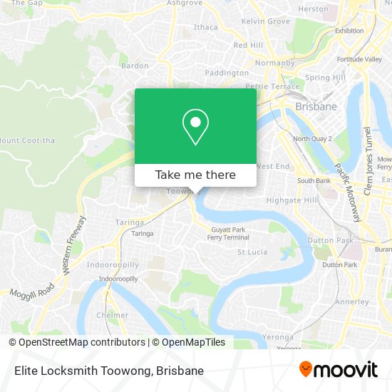 Elite Locksmith Toowong map