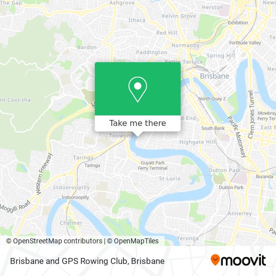 Brisbane and GPS Rowing Club map